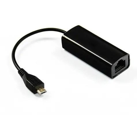 MicroConnect Adaptér micro USB (M) - RJ-45 (F) čierna