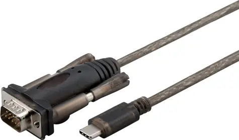 MicroConnect kábel USB-C (M) - RS232 (M) 1m čierna 