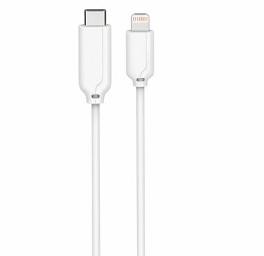 MicroConnect dátový kábel USB-C - Lightning 1m biela