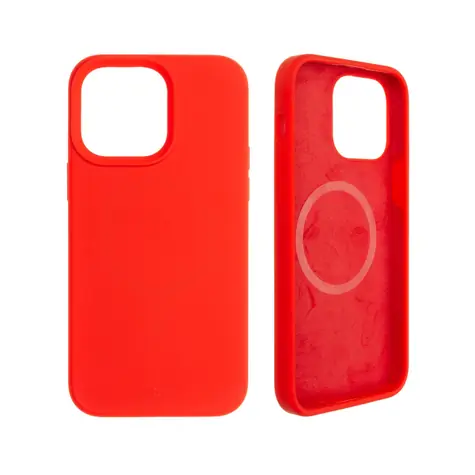 FIXED MagFlow Zadný kryt s podporou MagSafe pre Apple iPhone 14 Pro Max červená