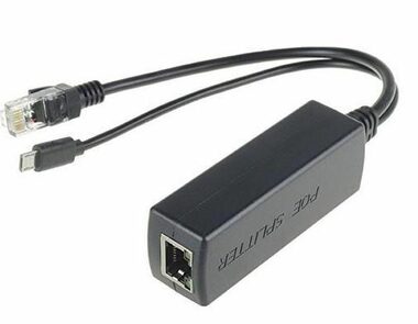 MicroConnect PoE Splitter čierna / 5V / 2.4A