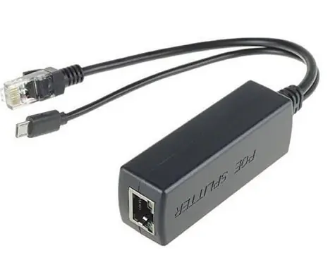 MicroConnect PoE Splitter čierna / 5V / 2.4A