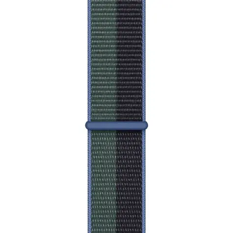 Apple Watch 41mm tmavo atramentová/eukalyptovo zelená / Prevliekací športový remienok