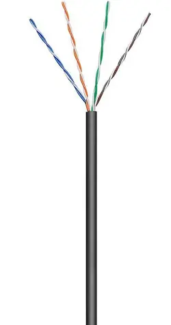 MicroConnect CAT5e U/UTP STRANDED OUTDOOR 100m čierna / PE