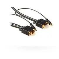 MicroConnect Kábel Full HD SVGA HD15 s Jack konektormi MF 5m čierna / Full HD (1920x1080) @ 60Hz / 3.5mm Jack
