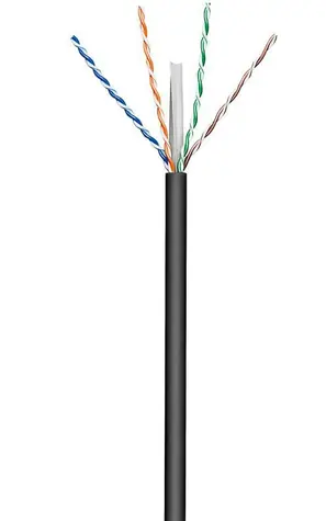 MicroConnect CAT6 U/UTP SOLID OUTDOOR 100m čierna / PE