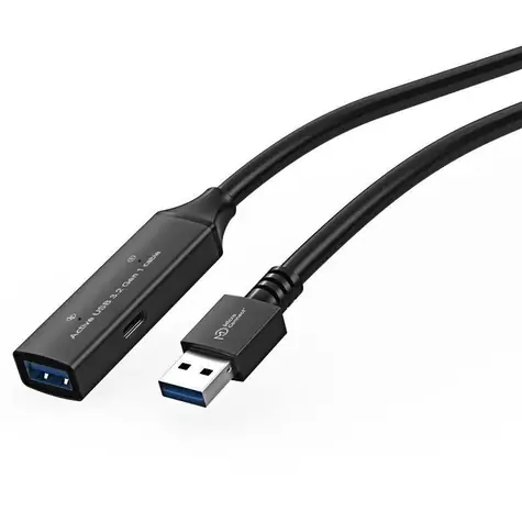MicroConnect Active predlžovací kábel USB3.0 A (M) - USB3.0 A (F) 15m čierna / 5000Mbit/s