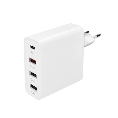 Solight Adaptér 3+1 / sieťová nabíjačka / 48W / QC3.0 + PD / 3x USB-A / 1x USB-C