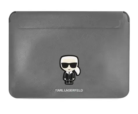 Karl Lagerfeld Saffiano Ikonik Computer Sleeve 16" strieborná
