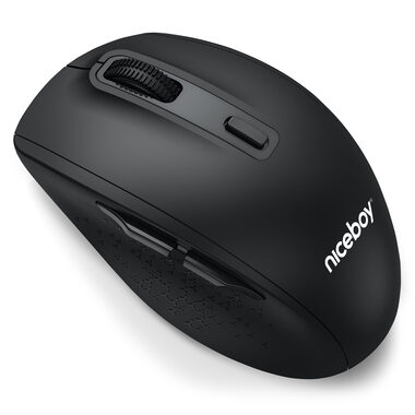Niceboy OFFICE M30 BT čierna / bezdrôtová optická myš / 3200DPI / USB prijímač + Bluetooth / 2.4GHz / 1x AA / 6 tlačidiel