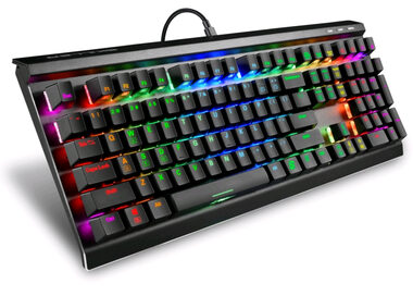 Sharkoon SGK60 Kailh BOX White čierna / herná klávesnica / mechanická / drôtová / RGB / Kailh BOX White spínač / US