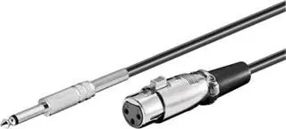 PremiumCord Kábel Jack 6.3mm-XLR samec-samica 6m