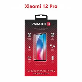 Swissten FULL GLUE COLOR FRAME CASE FRIENDLY sklo pre Xiaomi 12 Pro čierna