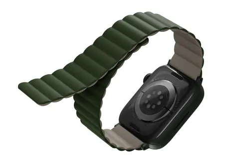 Uniq REVIX Reversible Magnetic remienok pre Apple Watch 41 &amp; 40 &amp; 38mm - PINE (zeleno-béžová)