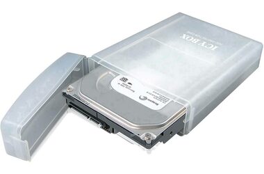 Icy Box IB-AC6025-3 číra / plastový box na uskladnenie 3.5&quot; HDD