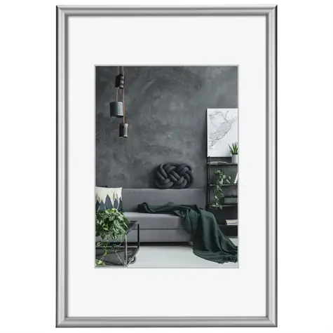 HAMA DETROIT rámček hliníkový 29.7x42 cm (formát A3) strieborná / plastové sklo