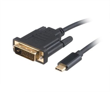 Rozbalené - Akasa AK-CBCA10-18BK čierna / kábel USB-C na DVI / 4K @ 60Hz / 1.8m / rozbalené