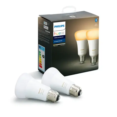 Philips Hue LED žiarovka E27 5W biela / múdra LED žiarovka / 800 lm / 2200-6500 K / stmievateľná / 2ks