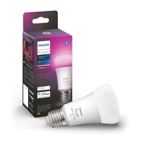 Philips Hue LED žiarovka E27 9W biela / múdra LED žiarovka / 1100 lm / 2200-6500 K / stmievateľná