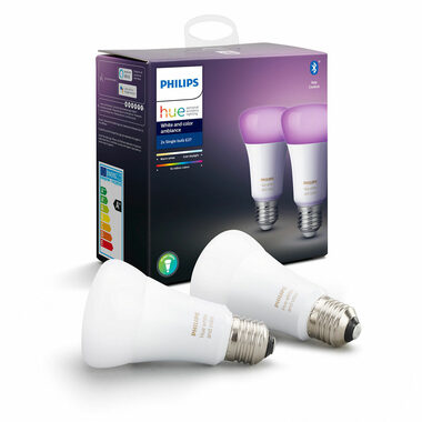 Philips Hue LED žiarovka E27 6.5W biela / múdra LED žiarovka / 806 lm / 2000-6500 K / stmievateľná / 2ks