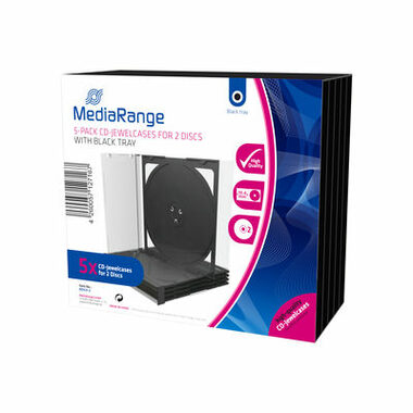 MediaRange BOX31-2 CD Jewelcase obal pre 2 disky čierna (5ks)