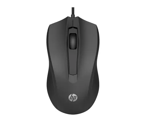 HP 100 čierna / drôtová myš / optická / 1600 dpi / USB