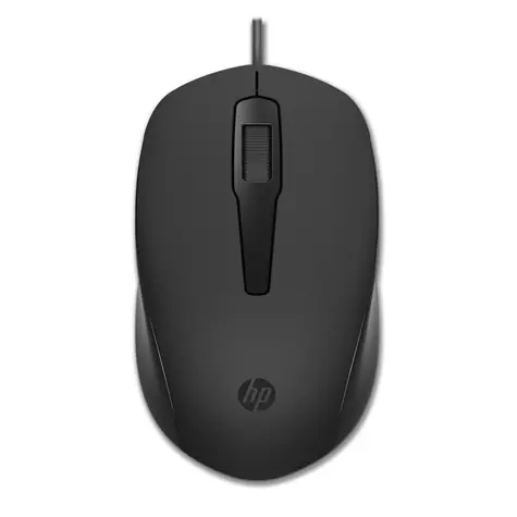 HP 150 čierna / drôtová myš / optická / 1600 dpi / USB