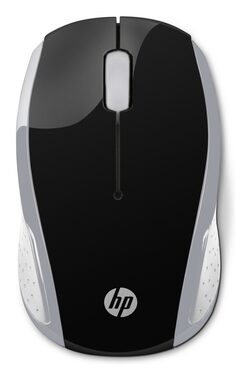 HP 200 strieborná / bezdrôtová myš / optická / 1000 dpi / USB