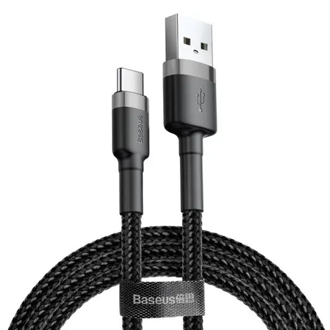 Baseus CATKLF-CG1 kábel USB-A na USB-C 2m čierno-šedá / 2A