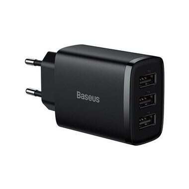 Baseus CCXJ020101 Compact Nabíjačka do siete 3xUSB 17W čierna