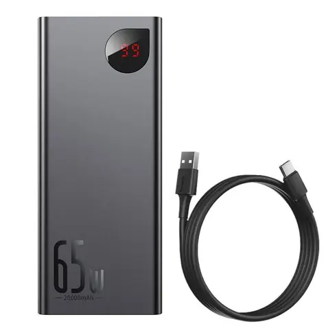 Baseus Adaman PowerBank 20000 mAh čierna / 65W / 2x A výstup
