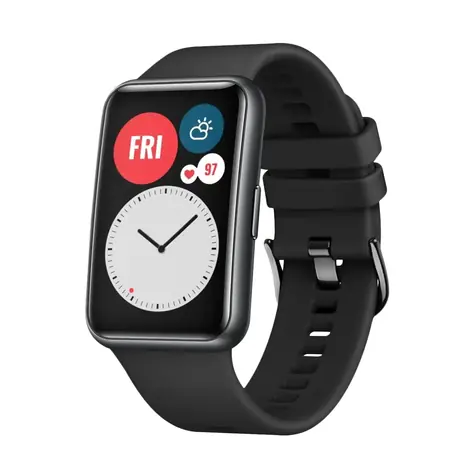 FIXED Silicone Strap Silikónový remienok pre Huawei Watch FIT čierna