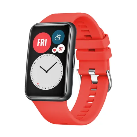 FIXED Silicone Strap Silikónový remienok pre Huawei Watch FIT červená