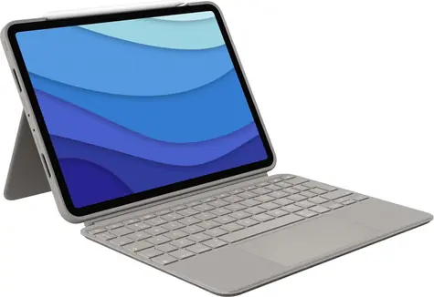Logitech Combo Touch ochranný kryt s klávesnicou UK pre Apple iPad Pro 11" (1. &amp; 2. &amp; 3. generácie) piesková