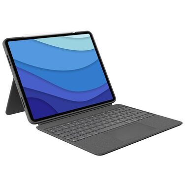 Logitech Combo Touch ochranný kryt s klávesnicou UK pre Apple iPad Pro 12.9" (5. & 6. generácie) šedá