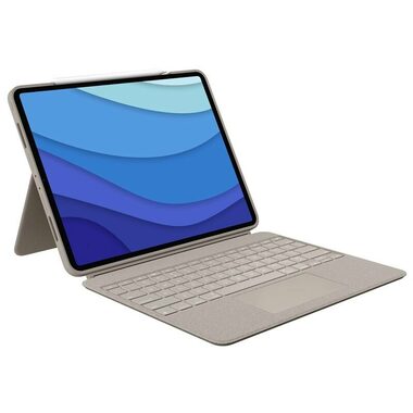 Logitech Combo Touch ochranný kryt s klávesnicou US pre Apple iPad Pro 12.9" ( 5. &amp; 6. generácie) piesková