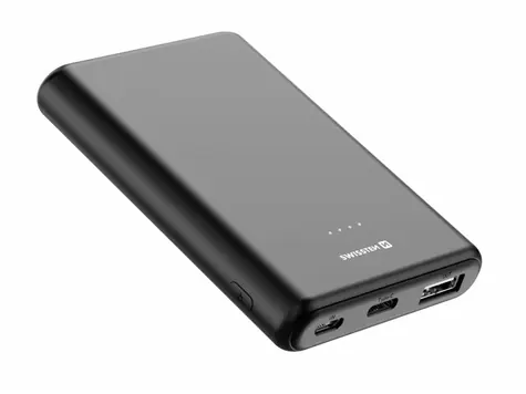 Swissten 22013910 5000 mAh šedá / Power Bank / 5V / 2.1A / USB-C &amp; USB &amp; micro-USB