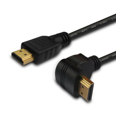 SAVIO CL-108 Kábel HDMI A - HDMI AM/M 1.5m / pozlátené konektory / s 90 ° konektorom