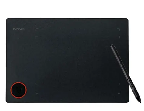 EVOLVEO Grafico TW čierna / grafický tablet / 195 x 145 mm / Interaktívne koliesko