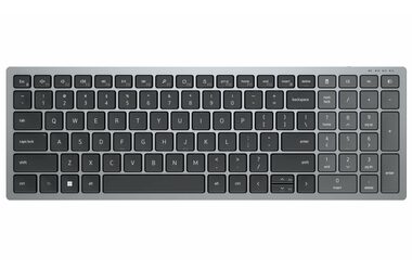 DELL KB-740 CZ šedá / Bezdrôtová klávesnica / CZ / QWERTZ / USB / Bluetooth