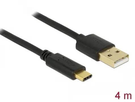 DeLock kábel USB 2.0 A - USB C 4 m