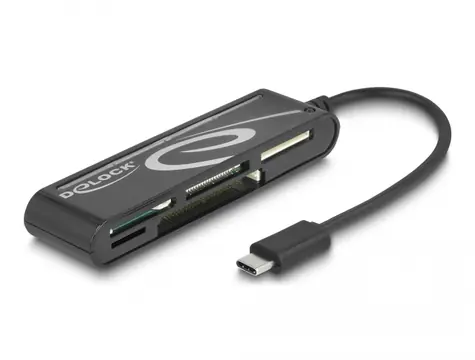 DeLock USB 2.0 čítačka kariet USB Type-C (M) 5 slotov