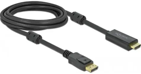 DeLock Kábel z Active DisplayPort 1.2 - HDMI 3M čierna / 4K / 60 Hz