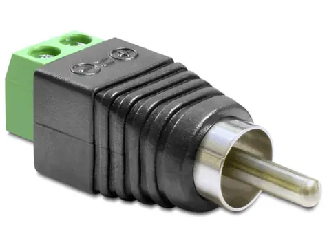 Delock Adapter RCA (F) - Svorkovnica s tlačidlom 2 pin