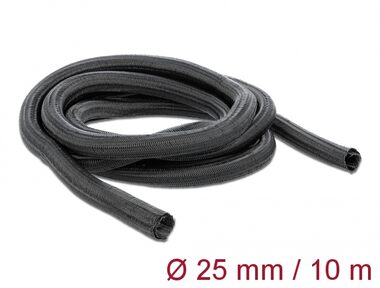 Delock Samouzatváracie pletené opláštenie 10m x 25mm čierna
