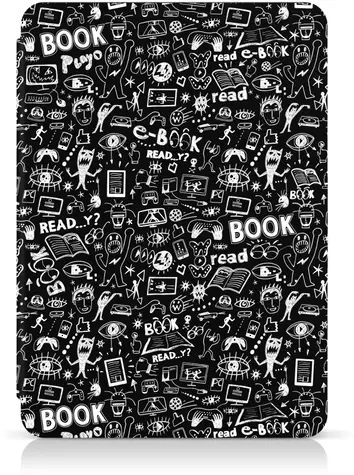 CONNECT IT púzdro pre Amazon Kindle Paperwhite 5 2021 (11th gen.) doodle čierna