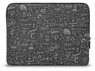 CONNECT IT CFF-7015-DD Doodle čierna / púzdro pre notebook 15.6"