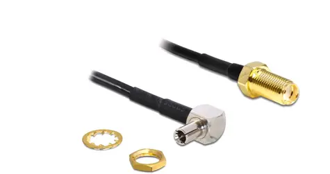 DeLock Anténny kábel SMA Jack prepážka - TS-9 90 ° zástrčka 0.17m