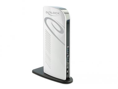 Delock Dokovacia stanica USB biela / duálna HDMI Full-HD / USB 3.2 / LAN / Audio