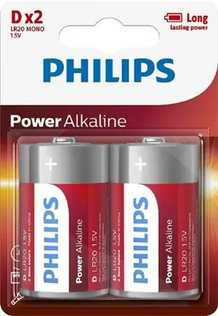 Philips batéria D Power Alkaline - 2ks